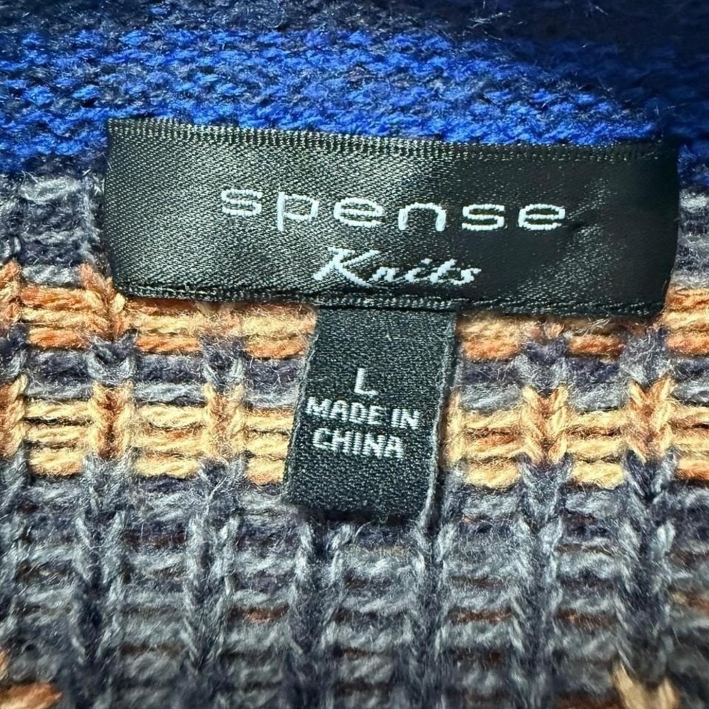 Spense Southwestern Knit Cardigan Sweater Coat Open Front Size Large - Picture 5 of 7